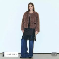 andrea&co. フェイクファーライダースベスト スパンコールスカート