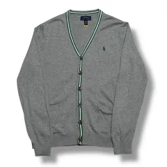 POLO Ralph Lauren 正規品販売 レディース グレー Vネック カーディガン