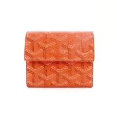 ゴヤール GOYARD マリニー 二つ折り財布 オレンジ レザー コインケース ミニ財布 ロゴ 7-8-304のサムネイル