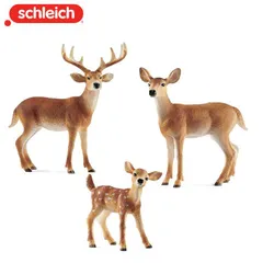 【公式】シュライヒ 玩具 おもちゃ フィギュア 人形 動物 プレゼント 知育 インテリア シュライヒ ワイルドライフ オジロジカ親子セット 14818/14819/14820