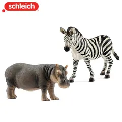 【公式】シュライヒ 玩具 おもちゃ フィギュア 人形 動物 プレゼント 知育 インテリア シュライヒ ワイルドライフ シマウマ（メス）・カバ 14810/14814のサムネイル