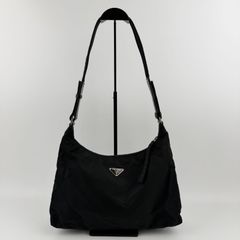 PRADA ショルダーバッグ 三角ロゴ ホーボー クロスボディ 2way 黒