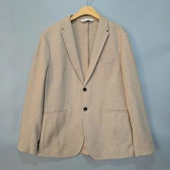 春夏】ships シップス メランジメッシュジャケット 背抜き L リネン