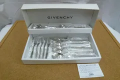 未使用品 長期保管品 GIVENCHY カトラリー デザート セット スプーン フォーク バターナイフ 16点 ステンレス スチール 山加商店 GF30W-D16のサムネイル