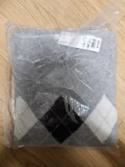 UNIQLO ユニクロ スフレヤーン セーター アーガイル ニット 160サイズ (グレー)