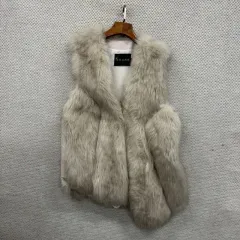 ヴィンテージ フェイクファー ファー ベスト ベスト L M12401