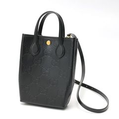 美品！GUCCI ブラックショルダーバッグ GGパターン - メルカリ