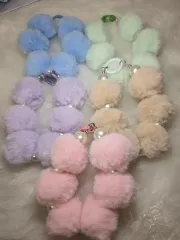 ポンポン ファー キーホルダー