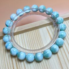 即日発送！激安ハート♡だらけ愛と平和の象徴ラリマー ブレスレット