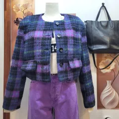 おまけ付き(※メルカリshop取引では対象外) CHECK クロップド ジャケット