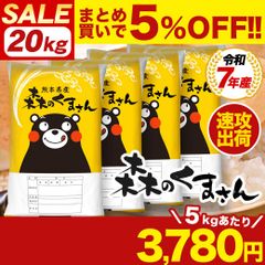 熊本県産 無洗米 5kg×4袋＝20kg まとめて精米済み日本産令和7年産