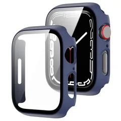 【人気商品】Series SE3/SE2/SE/6/5/4 対応 ケース アップルウォッチ カバー Watch PC素材 Apple Apple Watch カバー for 全面保護 二重構造(40mm JUNOVA ブルー)