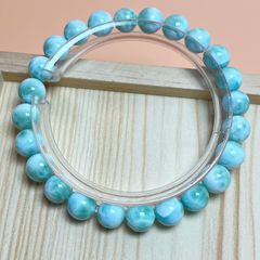 即日発送！激安ハート♡だらけ愛と平和の象徴ラリマー ブレスレット