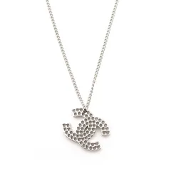 シャネル CHANEL ココマーク ネックレス CC ロゴ シルバー 03P 7-7-897