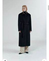 【極美品】ドゥーズィエムクラス ノーカラーコート ネイビー ウールコート 極美品】ドゥーズィエムクラス ノーカラーコート ネイビー ウール