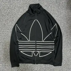 (XS オススメ) adidas アディダス トレフォイル BIG ロゴ トラックジャージ ブラック