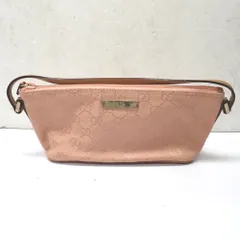Ft642471 グッチ ポーチ アクセサリーポーチ GGキャンバス 0391103 ピンクベージュ系 レディース GUCCI 中古