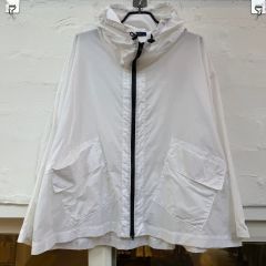 極美品 25SS♡セオリー フード付きパーカー ホワイト ビッグシルエット 