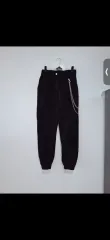 Bershka ブラック チェーン ジョガーパンツ EUR32