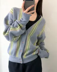LACOSTE ラコステ Vネック ウール カーディガン