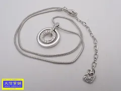 SWAROVSKI スワロフスキー サークルペンダント ネックレス 45cm 10.08g 中古B+ 【送料無料】 C-9581【質屋出品】