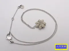 SWAROVSKI スワロフスキー フラワーモチーフ ペンダント ネックレス 45cm 3.8g 中古B 【送料無料】 C-9597【質屋出品】