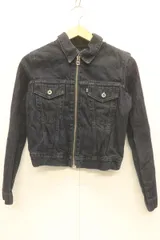 【中古】 LEVIS レディースデニムジャケット Gジャン S 切替デニムジャケット LEVIS S インディゴブルー 藍 無地