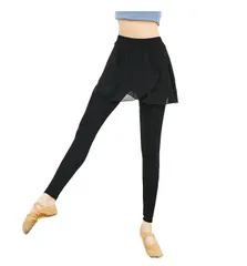 【新着商品】[優億] レディース スカッツ レギンス スパッツ パンツ スカート付き 9分丈 ストレッチ ダンス衣装 ダンス バレエ ヨガ 練習着