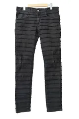 アンダーカバー UNDERCOVER 13AW ANATOMICOUTURE ナトミッククチュール期 ハギ パンツ ハギパン ダメージ クラッシュ 加工 L4504-2 4 黒 ブラック ブランド古着ベクトル 中古☆AA★250502のサムネイル