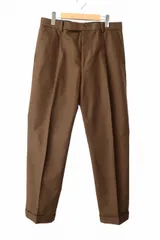 ワコマリア WACKO MARIA PLEATED CHINO TROUSERS プリーツド チノ パンツ トラウザーズ L 茶 ブラウン ブランド古着ベクトル 中古●260328のサムネイル