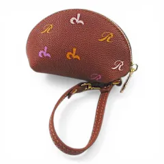 rossa インポートロッサ オリジナルレザーバッグチャーム 小物入れ ロゴ ブラウン 茶系 レザー