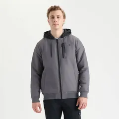 ハーレー メンズ アウター ジャケット・ブルゾン Mens Hurley Hooded Bomber Jacket Iron Grey グレーのサムネイル