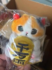 mofusand にゃんこが見守るデスクトップひっかけぬいぐるみめで鯛 招福
