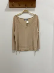 MaxMara ベージュ Vネック ニット