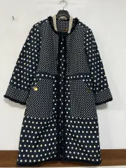 N6072 ノーカラー ドット ロング ジャケット コート Tory Burchのサムネイル