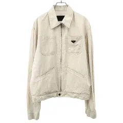 PRADA プラダ 24SS コットンリネン ジップアップシャンブレージャケット GEB255 ベージュ Sのサムネイル