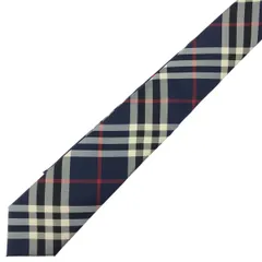 BURBERRY LONDON バーバリーロンドン メガチェックシルクネクタイ  ネイビー