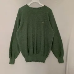 M ヘンリーコットンズ ロゴ 刺繍 カーキ ニットのサムネイル