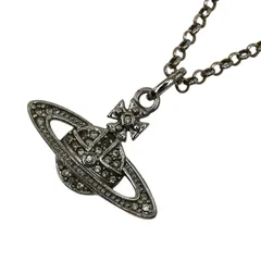 ヴィヴィアンウエストウッド ミニバスレリーフ ネックレス シルバー メタル ラインストーン レディース Vivienne Westwood【1-0260554】