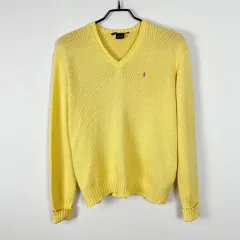 Ralph Lauren ラルフローレン オーバーサイズ コットン ニット ポロ ユニセックス S 90/ラデン