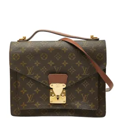 ルイ ヴィトン モノグラム モンソー ハンドバッグ ショルダーバッグ 2WAY M51185 ブラウン PVC レザー レディース LOUIS VUITTON【1-0268762】