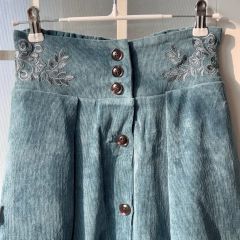 美品】アクリス 定価11.9万 ウール×レザー チェック柄 タイトスカート 