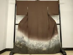 平和屋着物●京都印象派 友禅作家　橋本恵　色留訪問着　作家物　枝花文　暈し染め　正絹　逸品　AABH9939ck