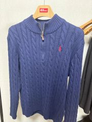 90s・超美品】ポロスポーツ ハーフジップ ポロシャツ L 紺 超希少 