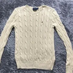 レディース S ポロ(POLO)ラルフローレン ピマコットン ケーブル ニット @118