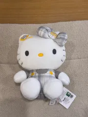 サンリオ ハローキティ チェック柄 ぬいぐるみ 25cm 新品 (タグ 0)