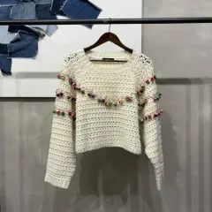 (95) ザラ ZARA レディース カジュアル ウール セーター メッシュ ニット