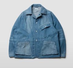 SEEALL デニム カバーオール ジャケット ダメージ加工 ドッキング