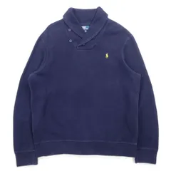 Polo by Ralph Lauren ショールカラー スウェット XL ネイビー コットン スモールポニー刺繍