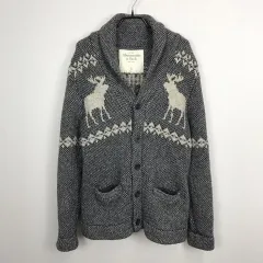 アバクロンビー ショールカラー ニット メンズ S